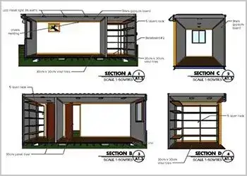 20 ft container office layout plan
