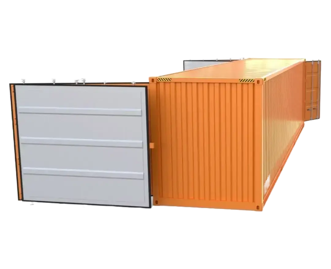 40' open side container