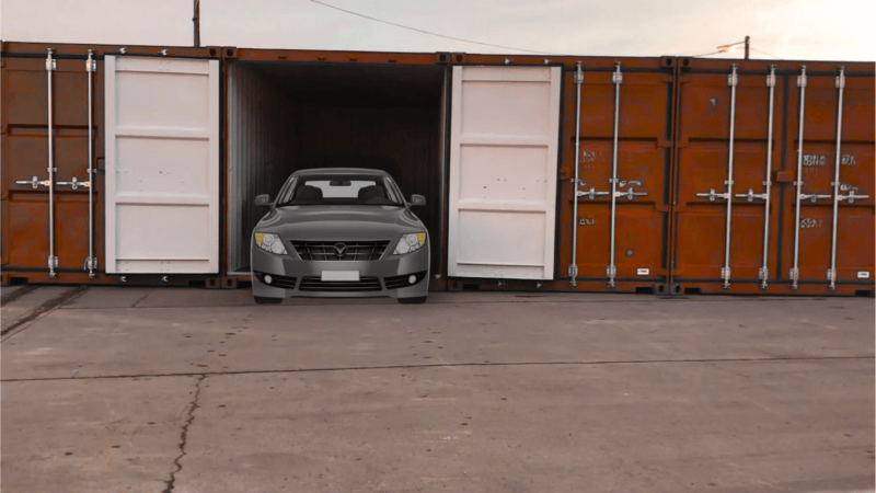 storing cars in shipping containers