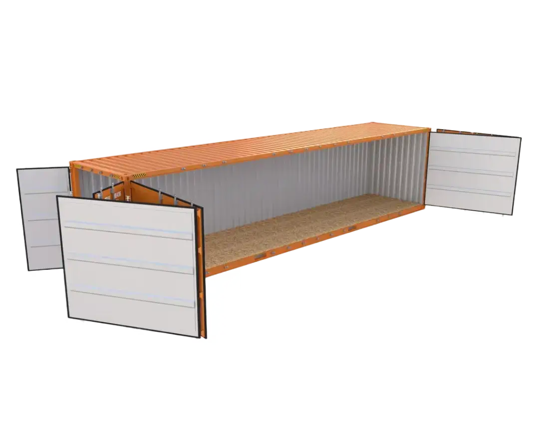 40ft side opening shipping container