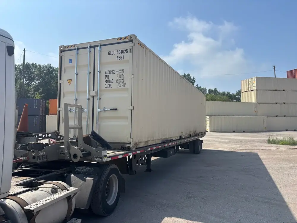 40ft high cube container delivered in Columbus Ohio