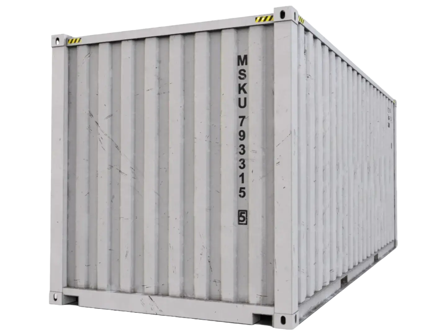 20' container standard shipping container rear view